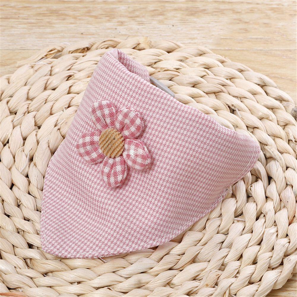 LAYOR1 Khăn Choàng Cổ Tam Giác Họa Tiết Hoa Xinh Xắn Cho Mèo Cưng