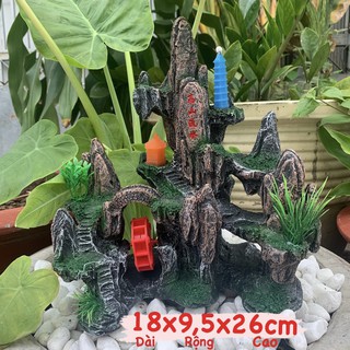 [MS 35] Núi Võ Đang Sủi Ox i Có Bánh Xoay Trang Trí Hòn Non Bộ, Hồ Cá, Sân Vườn...