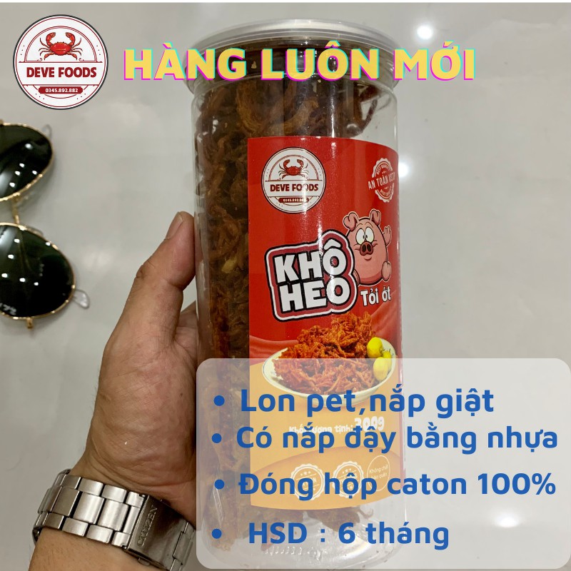 Khô heo, khô lợn cháy bơ tỏi 300g Deve Food (cay vừa) đồ ăn vặt Hà Nội vừa ngon vừa rẻ | BigBuy360 - bigbuy360.vn
