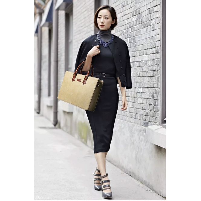 Túi Đựng  Laptop 13.3 Túi Da PU Cao Cấp Công Sở Thương Hiệu JETELERN Thiết Kế Sang Trọng - Bảo Hành 12 Tháng