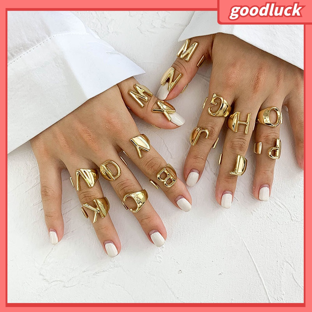 Nhẫn Hở Hình 26 Chữ Cái Cho Nữ