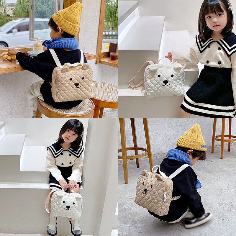 Balo đi học hình gấu hoạt hình đáng yêu cho trẻ mẫu giáo