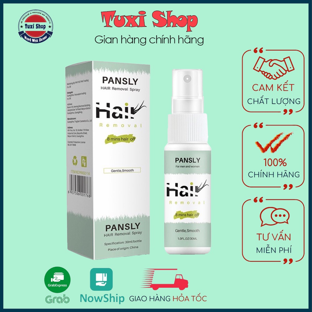 Xịt tẩy lông PANSLY Hair hàng chính hãng tẩy triệt lông nhanh chóng - Chai xịt tẩy lông an toàn cho da
