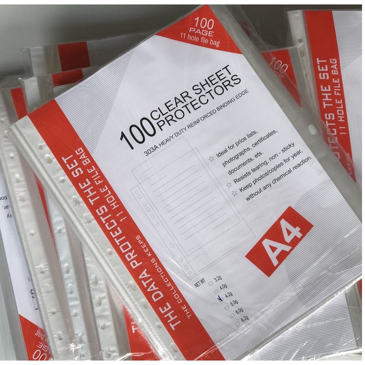 TÚI SƠ MI LỖ A4 20 cái tờ