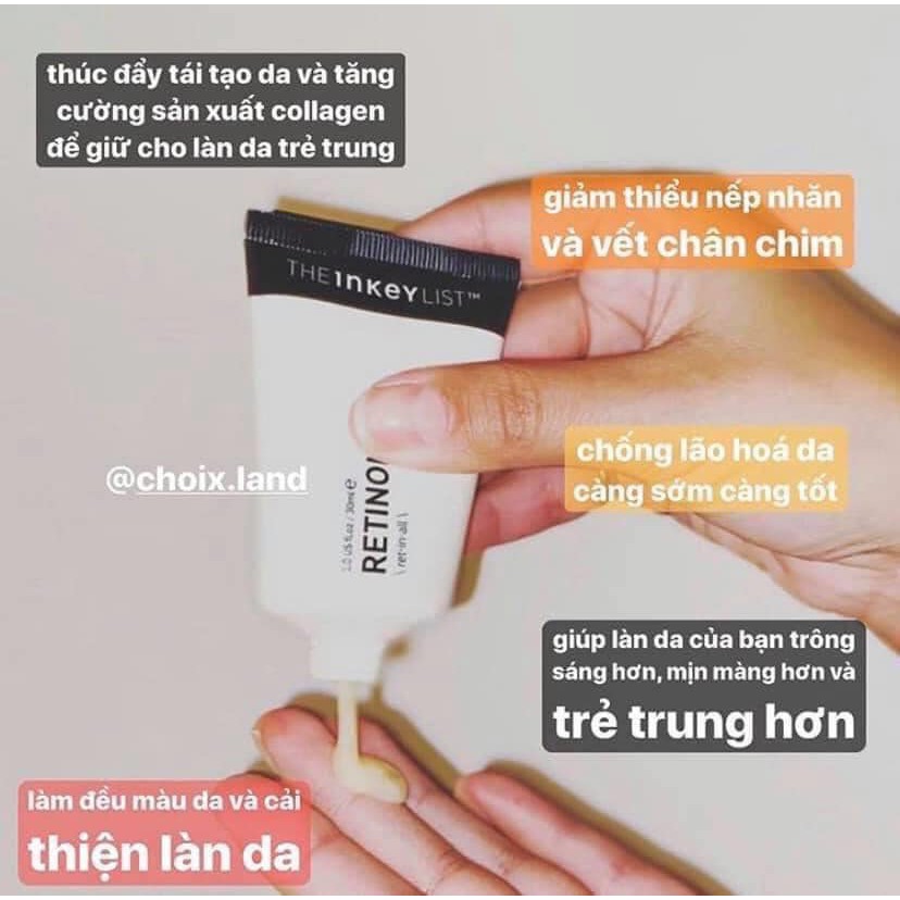 (BILL US) - Serum chống lão hóa THE INKEY LIST Retinol Serum 30ml ko/full box