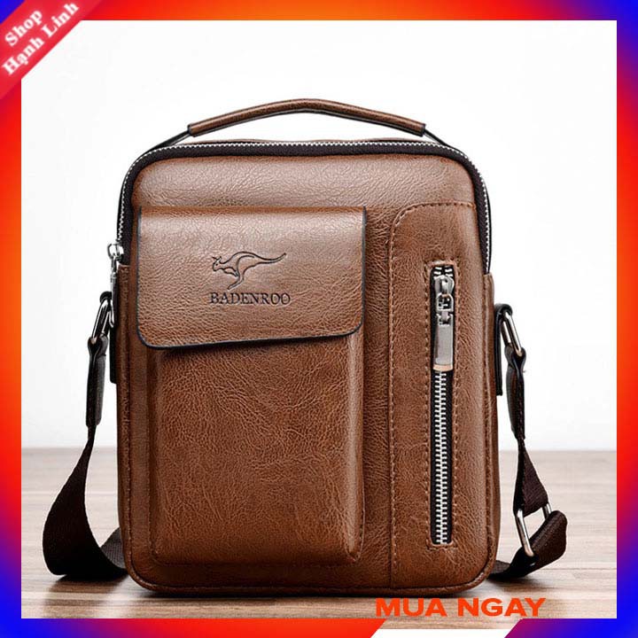 Túi đeo chéo nam da PU cao cấp hiệu Badenroo MS 8602, đựng Ipad 11 inch