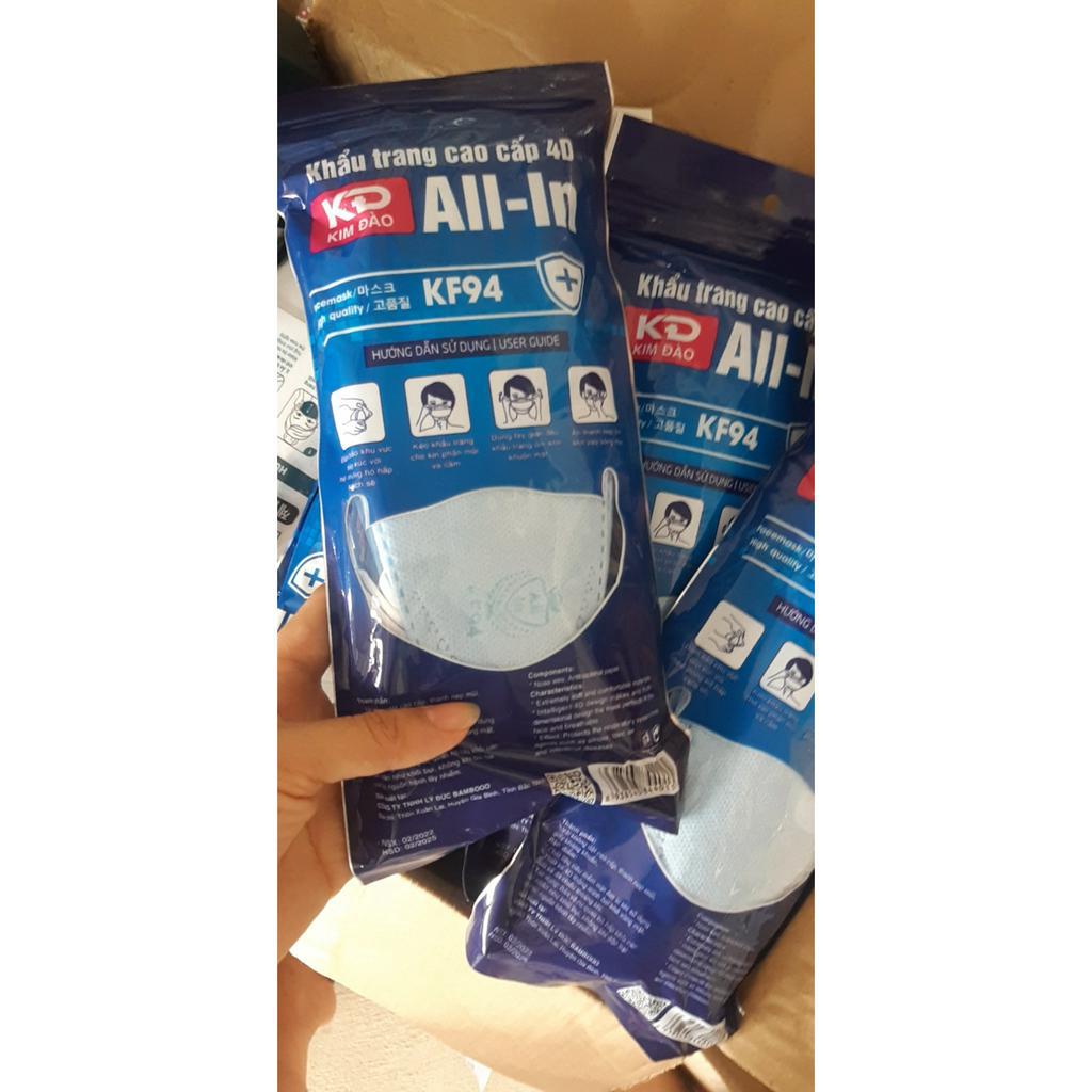 1 Gói 10 Chiếc , Khẩu Trang KF94 , Khẩu Trang Cao Cấp 4D , Khẩu Trang Người Lớn.
