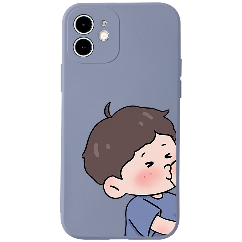 Ốp lưng GUMAN mềm ngộ nghĩnh cặp đôi dễ thương đẹp cho iPhone 14 13 12 11 Pro Max SE 2020 X XR XS 8 7 ip 6S 6 Plus kute XYB507