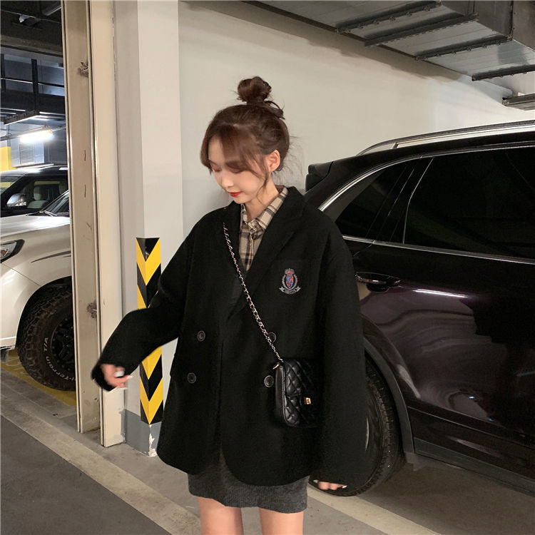 Áo Blazer New College Casual Students Loose Drape Long-sleeved Suit Jacket Women