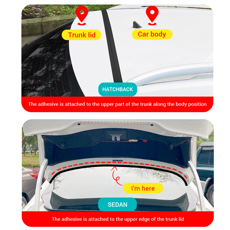Dải dán đóng kín khoảng trống nắp thân xe hơi SEAMETAL chống mưa và bụi bẩn 1.5m/ 1.8m dành cho SUV/ MPV