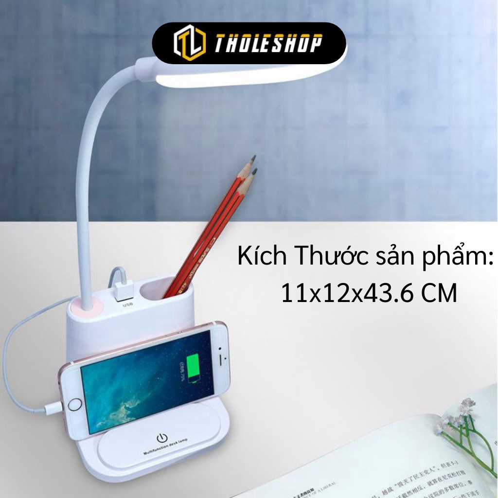 Đèn Học Để Bàn GIGAHOME Đèn Chống Cận Đa Năng 4in1, Khay Đựng Bút, Có USB Cắm Sạc 8504