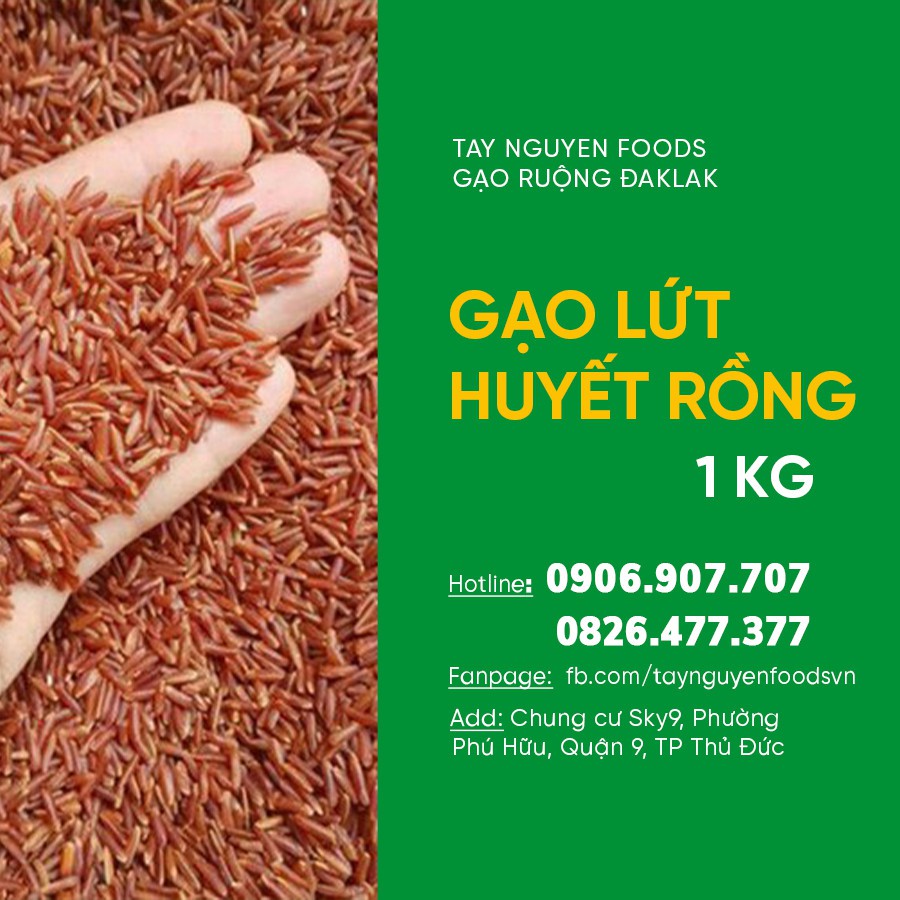 1kg - GẠO LỨT HUYẾT RỒNG HỮU CƠ – [ Sản phẩm thực dưỡng cho người ăn kiêng, giảm cân..]