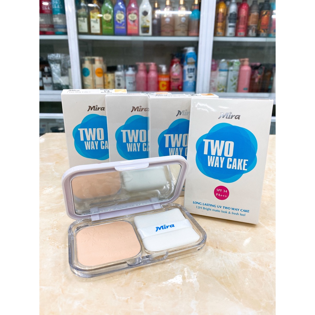 Phấn Nén Trang Điểm Kiềm Dầu Mira Long Lasting UV Two Way Cake 12g