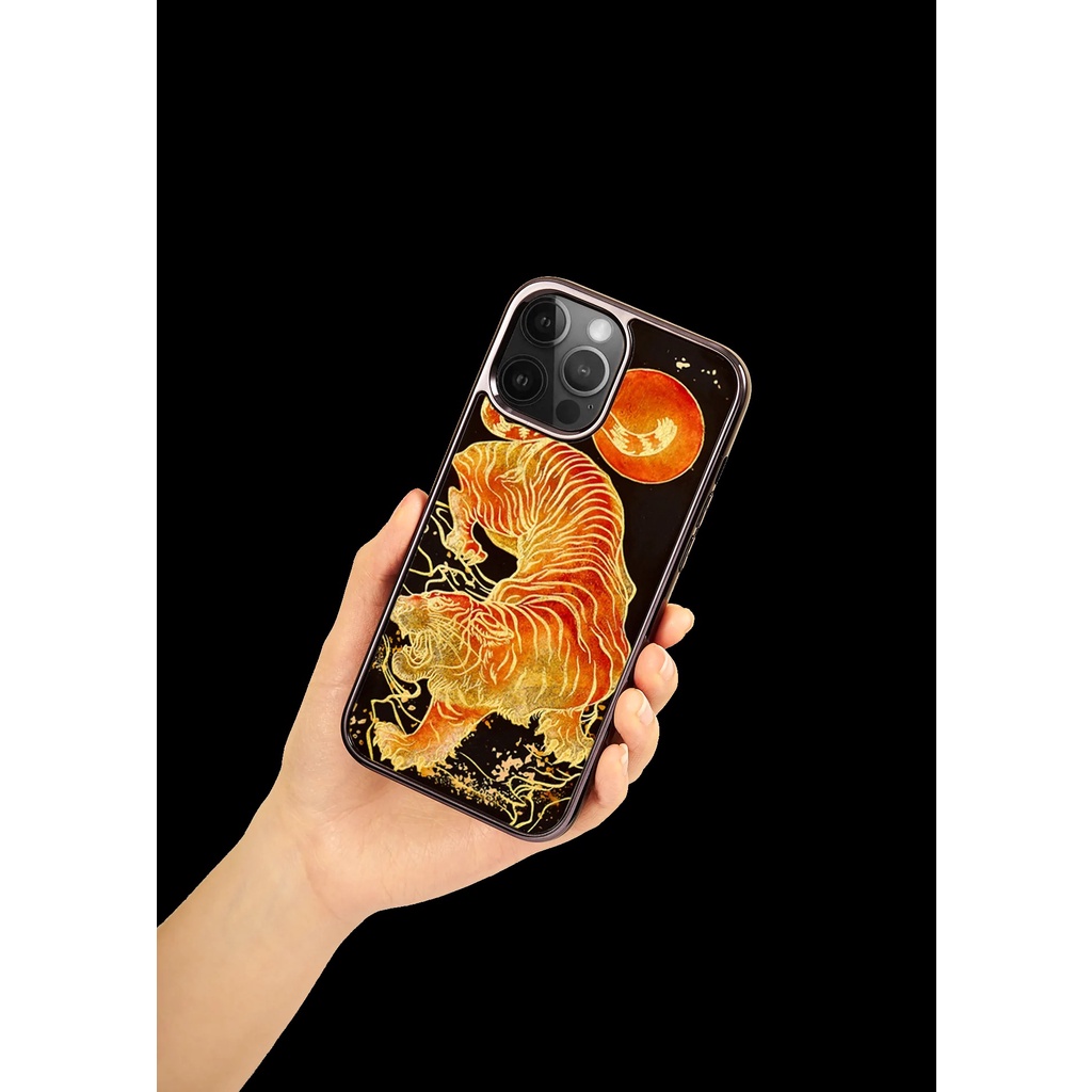 Ốp điện thoại cho iPhone 12 Pro Max mẫu Oai Hùm Nguyệt Dạ thương hiệu La Sonmai