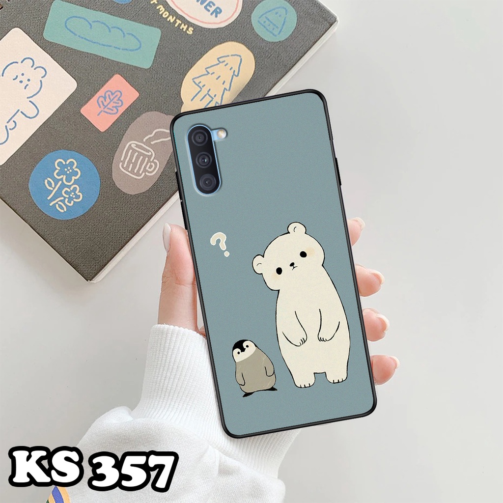 Ốp lưng Samsung A11 - Samsung M11 - Ốp in hình Cat&amp;Bear đáng yêu - Chất liệu TPU siêu bền, bảo vệ máy