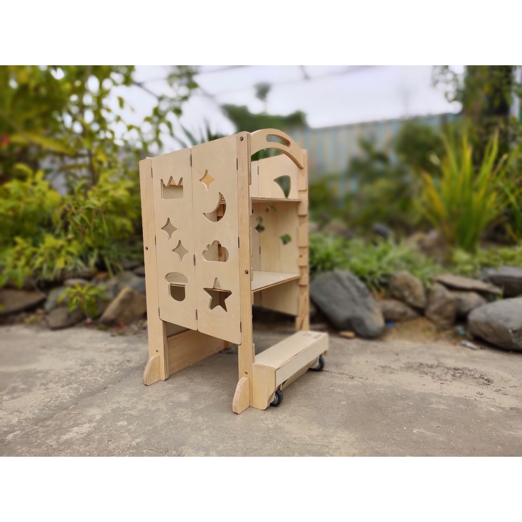 Ghế đứng học tập Montessori - learning tower - Kitchen Helper - thanh đứng học tập