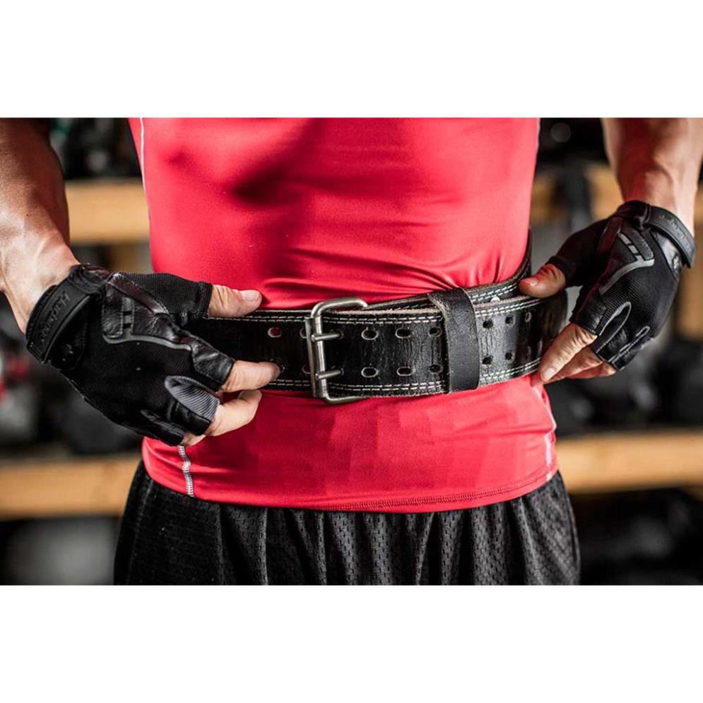 [GIÁ TỐT NHẤT] Đai Lưng Cao Cấp Cho Tập Gym HARBINGER PADDED LEATHER BELT 6 INCHS BLACK 285