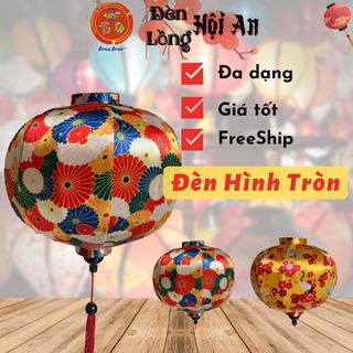 Đèn lồng trang trí tết, đèn lồng đỏ vải hội an, hình tròn tre tinh xảo,size 10,20,30,45,60 cm