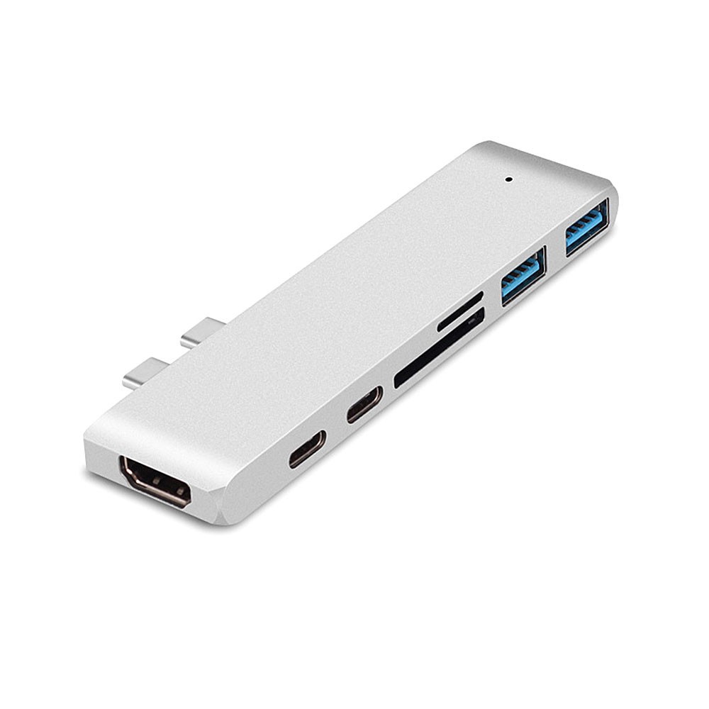 Hub Type C Hub Usb C Hub Với 2 Cổng Usb 3.0, 4k Hdmi, 2 Usb-C Pd Cho Macbook Pro 2016 2017 2018