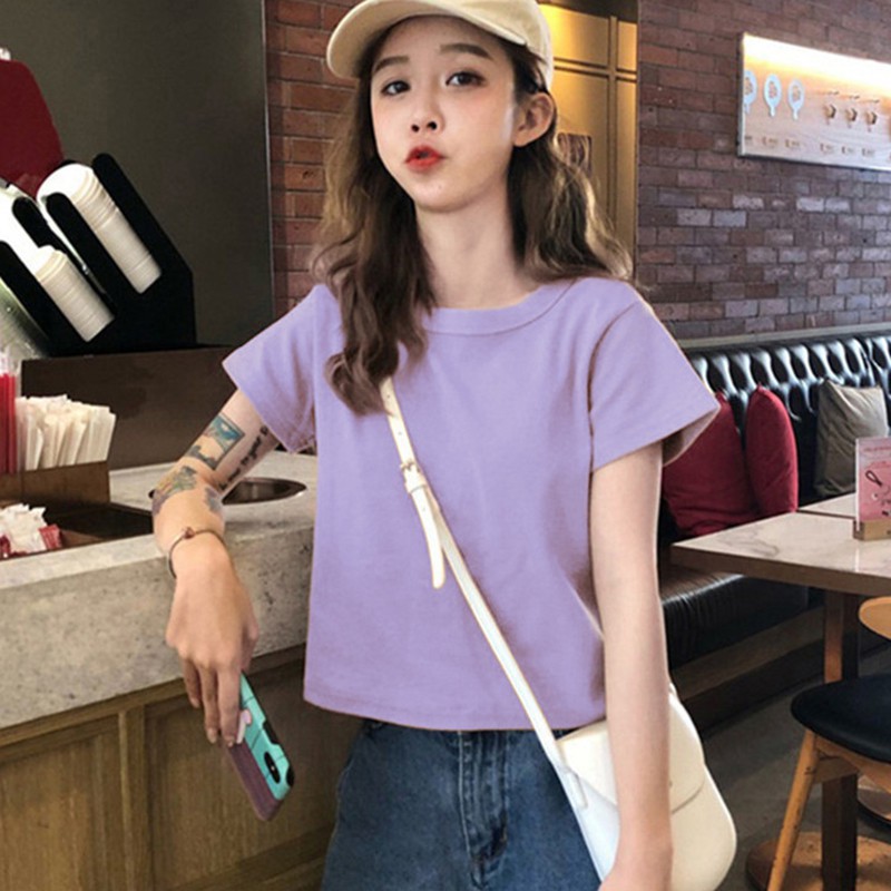 Áo Thun Nữ Cổ Tròn Ngắn Tay Thời Trang