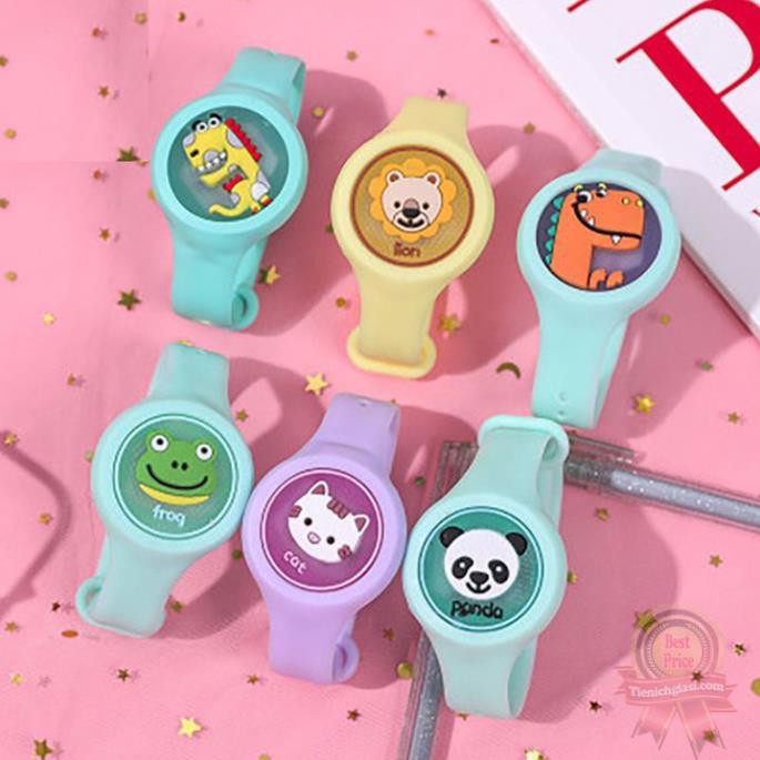 [HOT HOT] Vòng đeo tay dạng đồng hồ chống muỗi côn trùng ngộ nghĩnh đáng yêu cho bé trẻ em