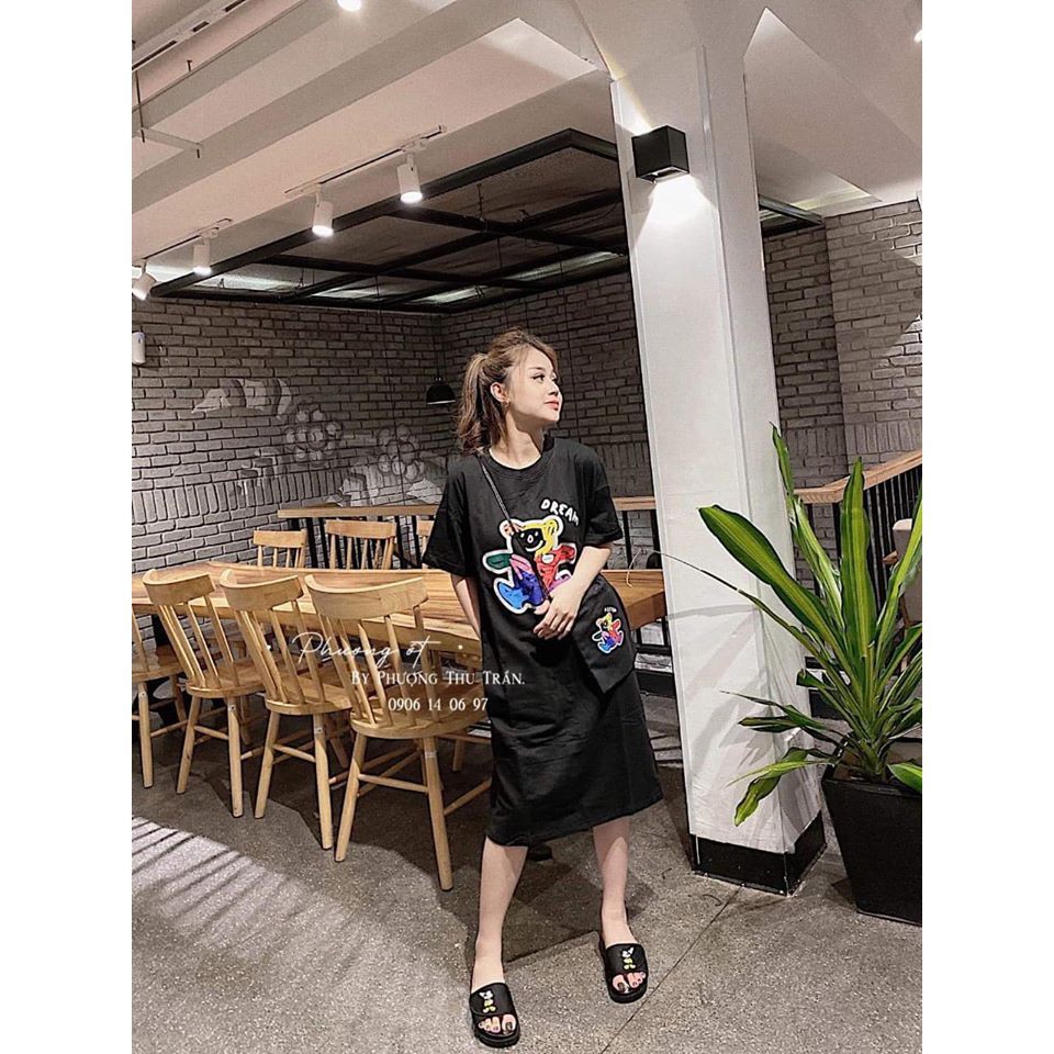 Đầm suông vịt dễ thương (bầu bì bon chen)