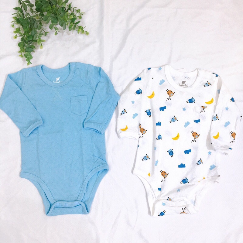 [NH655P] Set 2 body dài tay liền thân Lullaby bé trai/ bé gái
