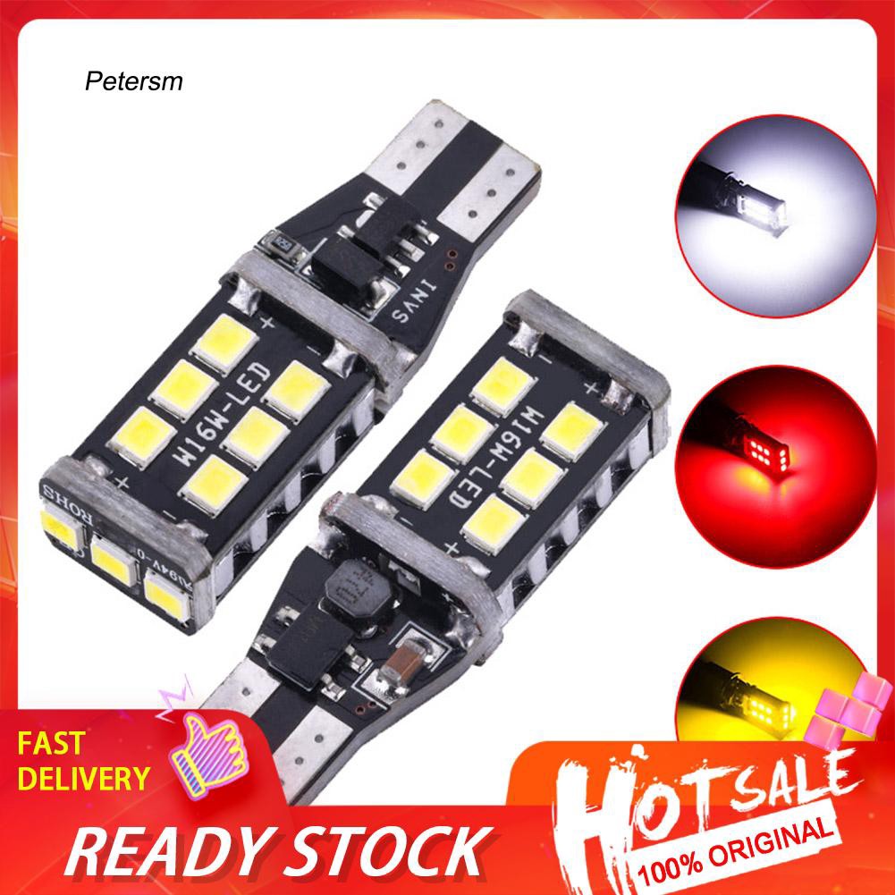 2 Bóng Đèn Led W16W T15 2835 15smd Cho Xe Hơi