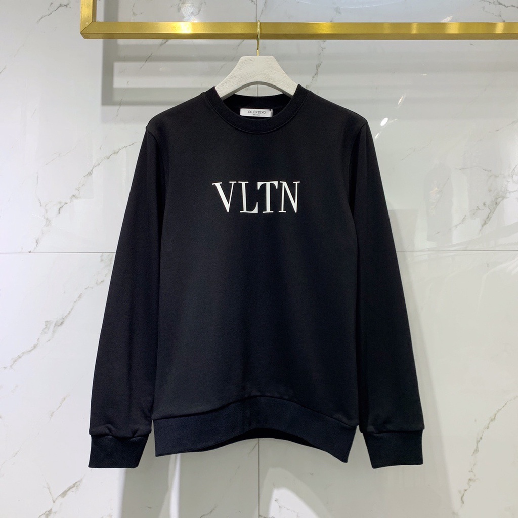 hàng đẹp quảng châu Valent1n0 2020 autumn winter new style printed logo letter sweater round neck pure cotton fabric