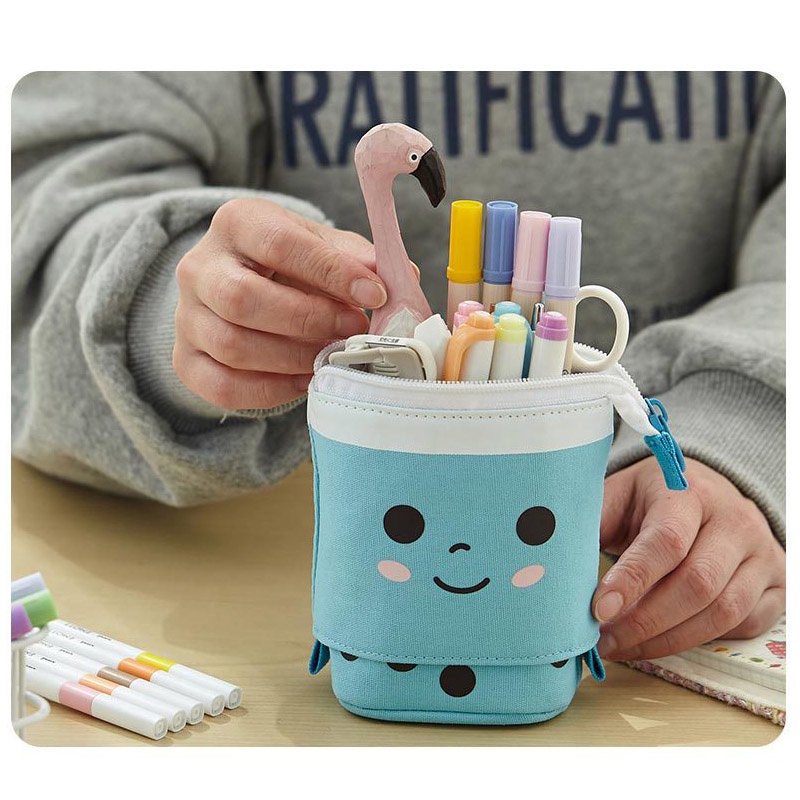Túi Đựng Bút Thiết Kế Hình Ly Trà Sữa Dễ Thương