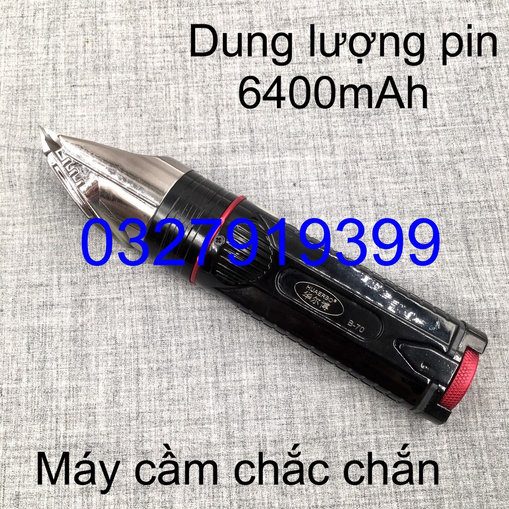 [Free Ship] Tông đơ cắt tóc pin trâu HUAERBO B70