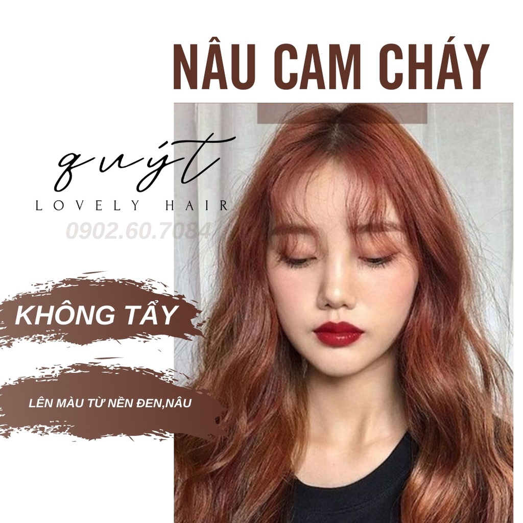 Không những "nịnh da”, làm bật tone tốt, nhuộm tóc màu nâu cam còn giúp  nàng hack tuổi dễ dàng