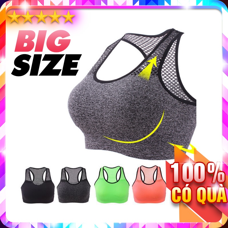 Áo Bra BIG SIZE Tập Yoga Gym Phối Lưới P2084