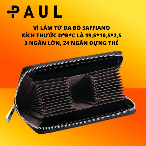 Ví nam POLO 300 Clutch William Polo Ví dài khóa kéo cầm tay Bảo hành 12 tháng