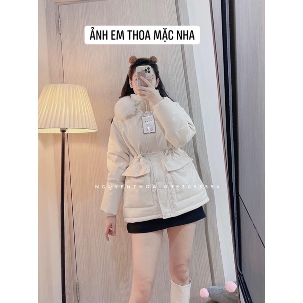 Áo phao Mũ lông thắt eo PK2013 | BigBuy360 - bigbuy360.vn