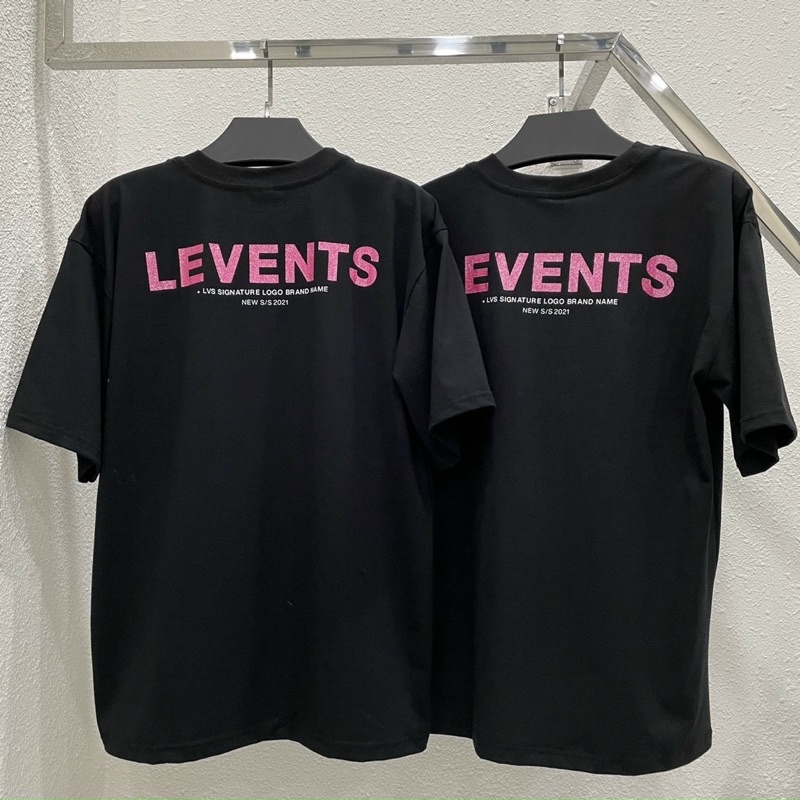 Áo Thun Loca Brand LEVENTS LOGO FULL TAG VẢI Chất Cotton Dày Dặn Unisex Nam Nữ Áo Thun Levent Logo Kim Tuyến