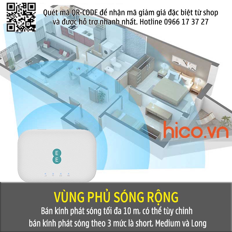Bộ Phát Wifi Di Động 4G Alcatel EE71 Tốc Độ 4G 300Mbps, Pin 2150mAh - Hỗ Trợ 20 user