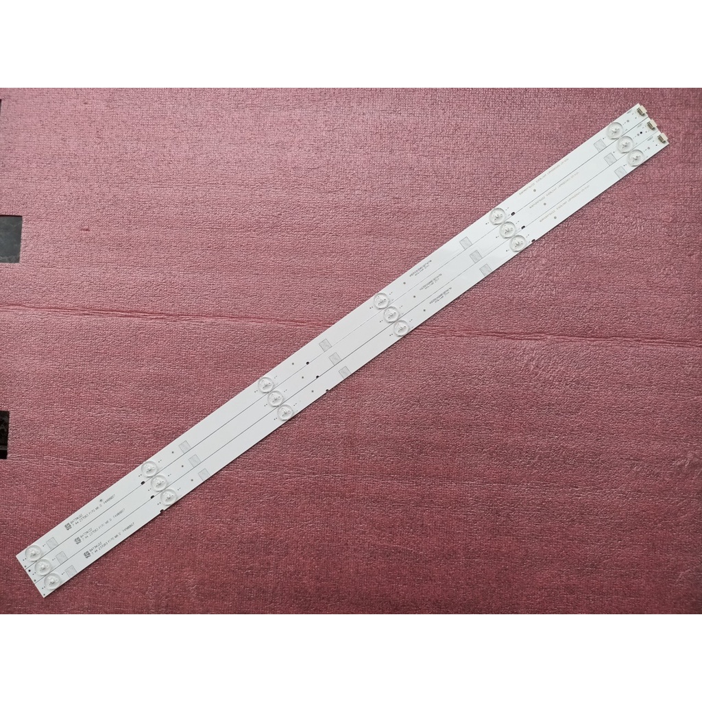 BỘ THANH ĐÈN LED TIVI SHARP 40LE280 40LE380, HÀNG MỚI 100%, BỘ 3 THANH, MỖI THANH 6 BÓNG 3V, DÀI 77,5cm