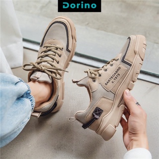 Giày sneaker nam thoáng khí cổ thấp cao cấp đế bằng buộc dây phong cách retro thoáng khí size 39 đến 43 DORINO G37