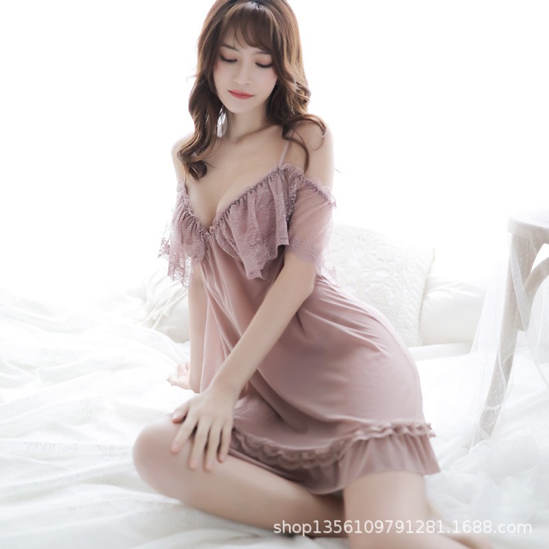 LadylineStore đồ ngủ bigsize [Size M/L/XL 65KG]  váy ngủ vol thun cao cấp đồ ngủ lụa 🎁️🎊FREESHIP ĐƠN 150K🎁️🎊 | BigBuy360 - bigbuy360.vn