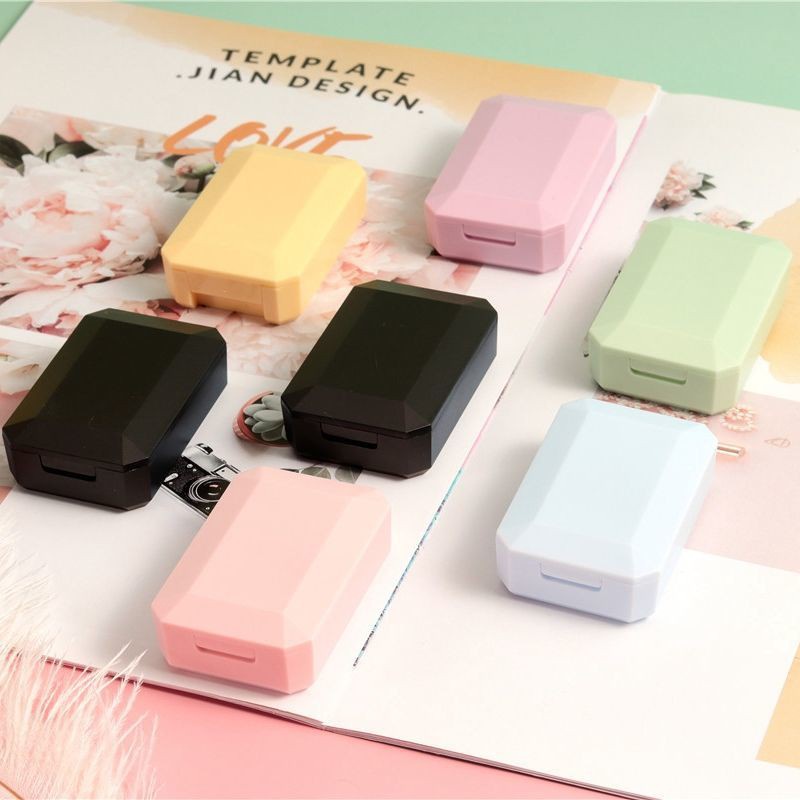 Hộp Đựng Kính Áp Tròng Màu Pastel Có Gương Tiện Dụng Mang Theo Du Lịch