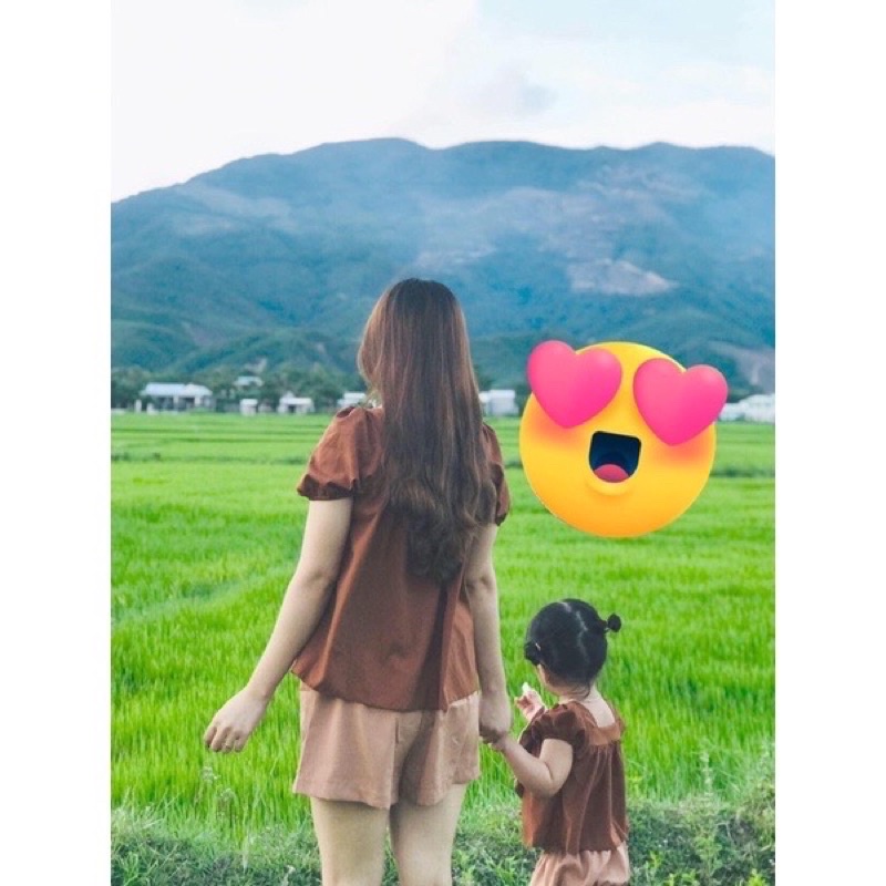 SET MẸ BÉ NƠ KEM SIÊU TÂY|ĐỒ ĐÔI MẸ VÀ BÉ