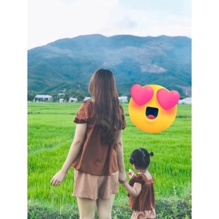 SET MẸ BÉ NƠ KEM SIÊU TÂY|ĐỒ ĐÔI MẸ VÀ BÉ