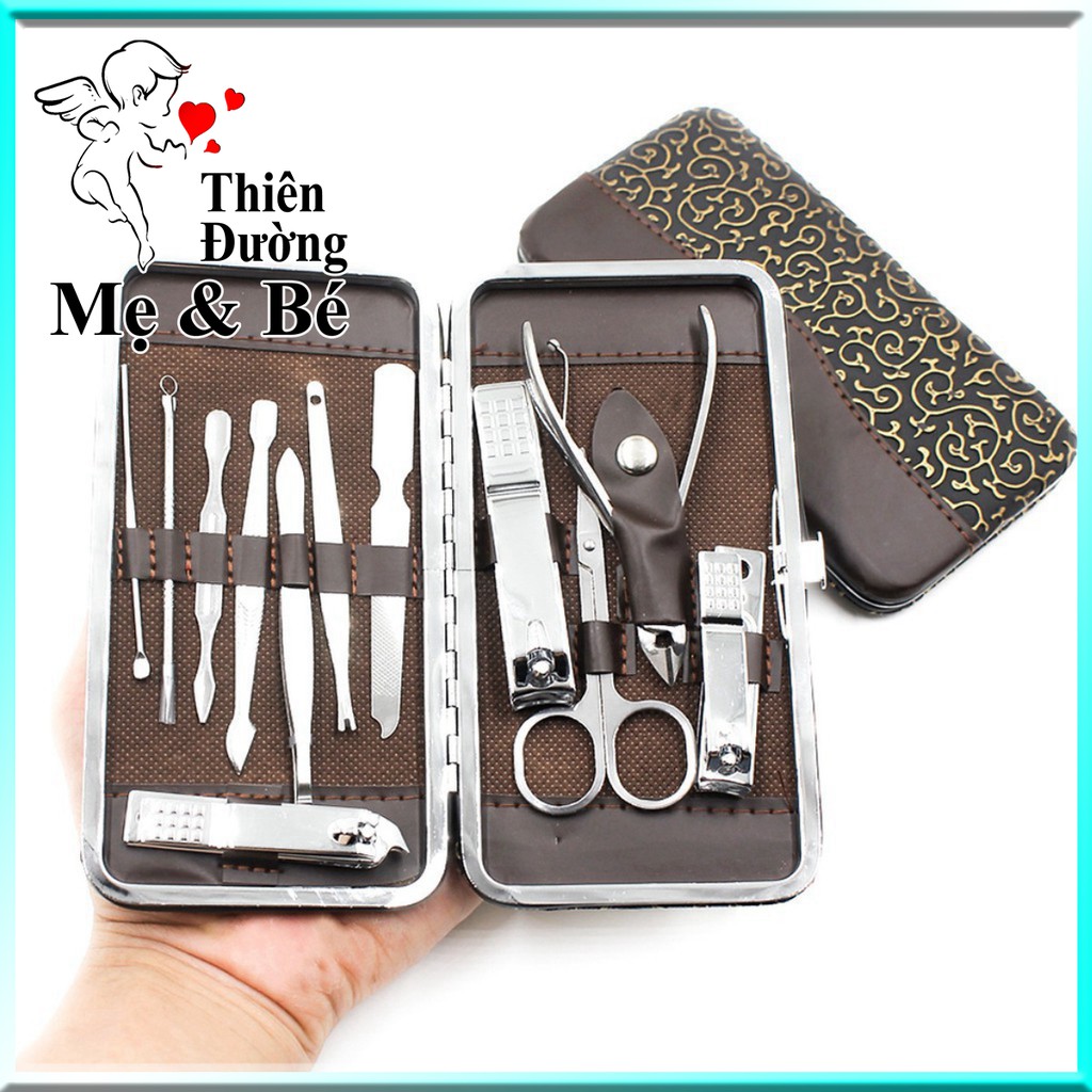 ❤️ Bộ Dụng Cụ Làm Móng 12 Món Kèm Hộp Da Sang Trọng