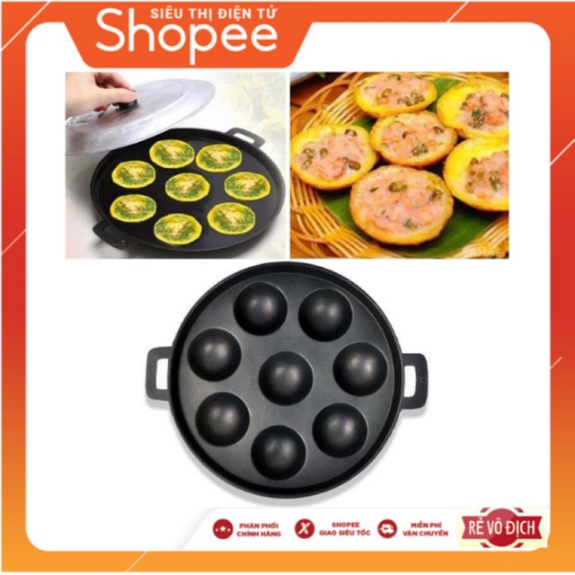 [FREESHIP] khuôn đổ bánh khọt 8 lỗ siêu chống dính.