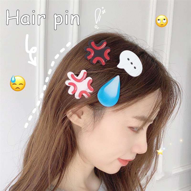 Kẹp tóc hình biểu tượng cảm xúc dễ thương cho bé gái