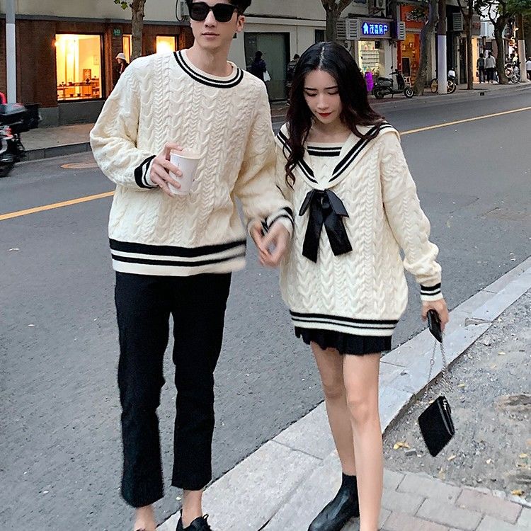Ao len đôi 💝KHUYẾN MẠI ĐẾN 25% 💝 áo len nam nữ cổ thủy thủ UNILOVE