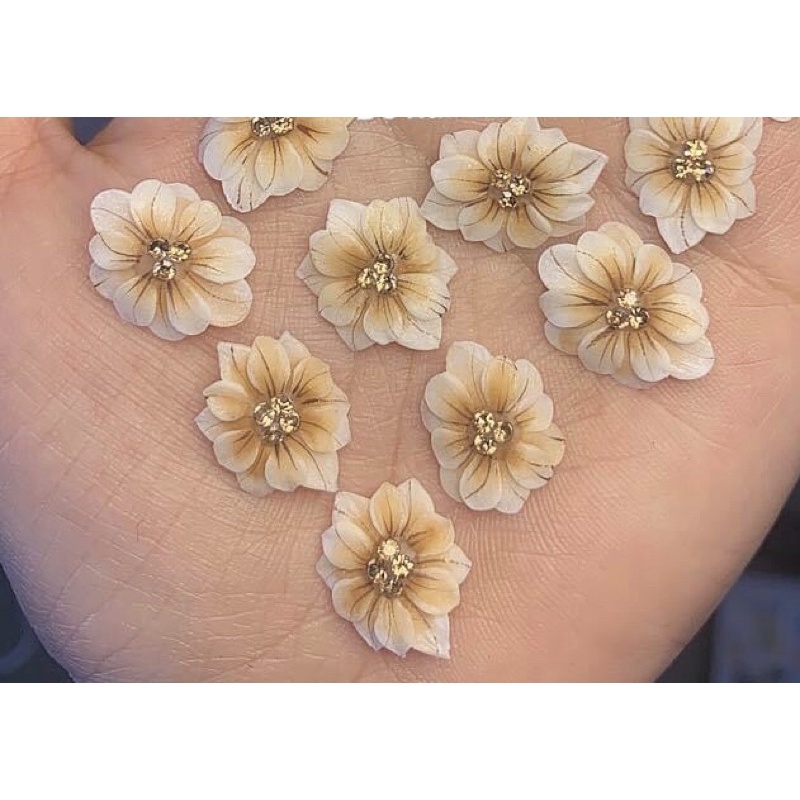 Hoa Nail Chân, Hoa Bột Gắn Móng chân, Hoa Móng Chân, Hoa Cúc Móng chân