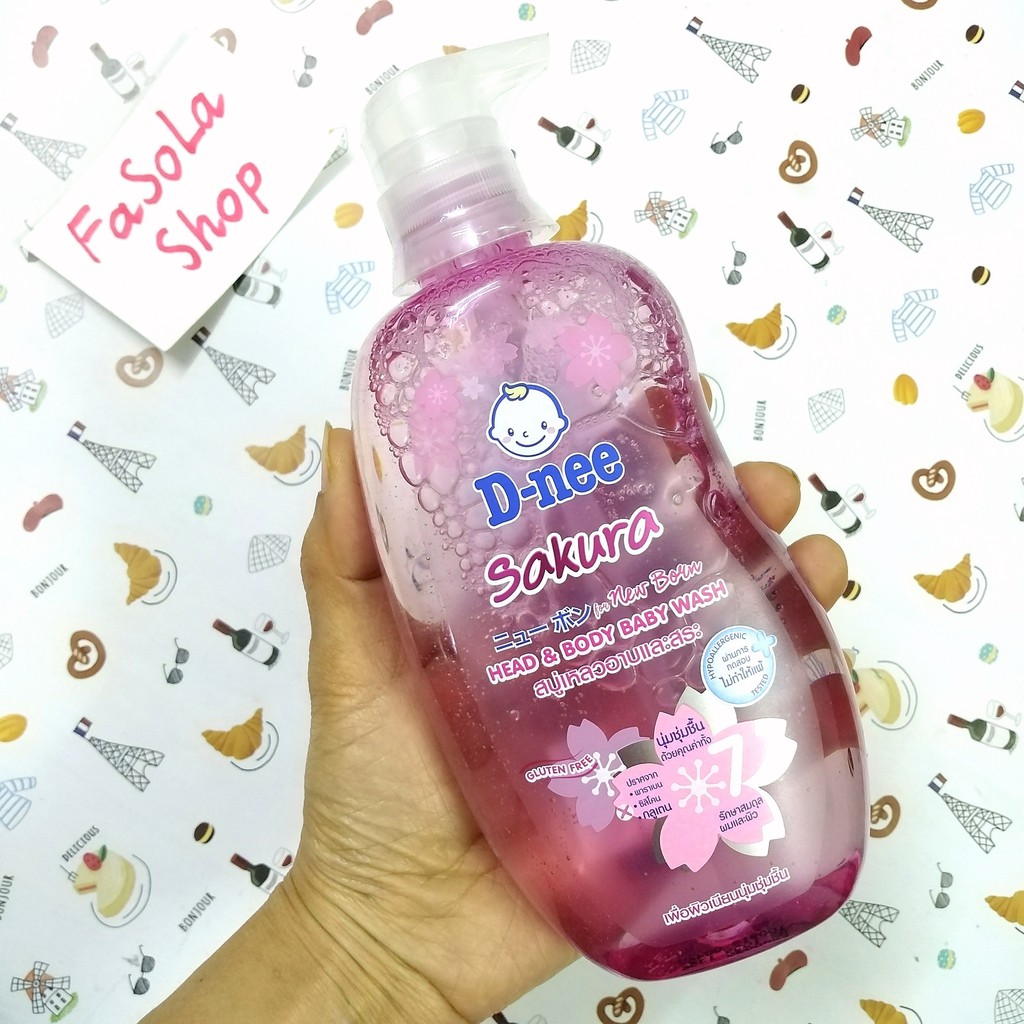 Sữa tắm toàn thân em bé D-NEE dnee Thái Lan 200ml &amp; 380ml 🇹🇭 trẻ em sơ sinh newborn xanh hồng