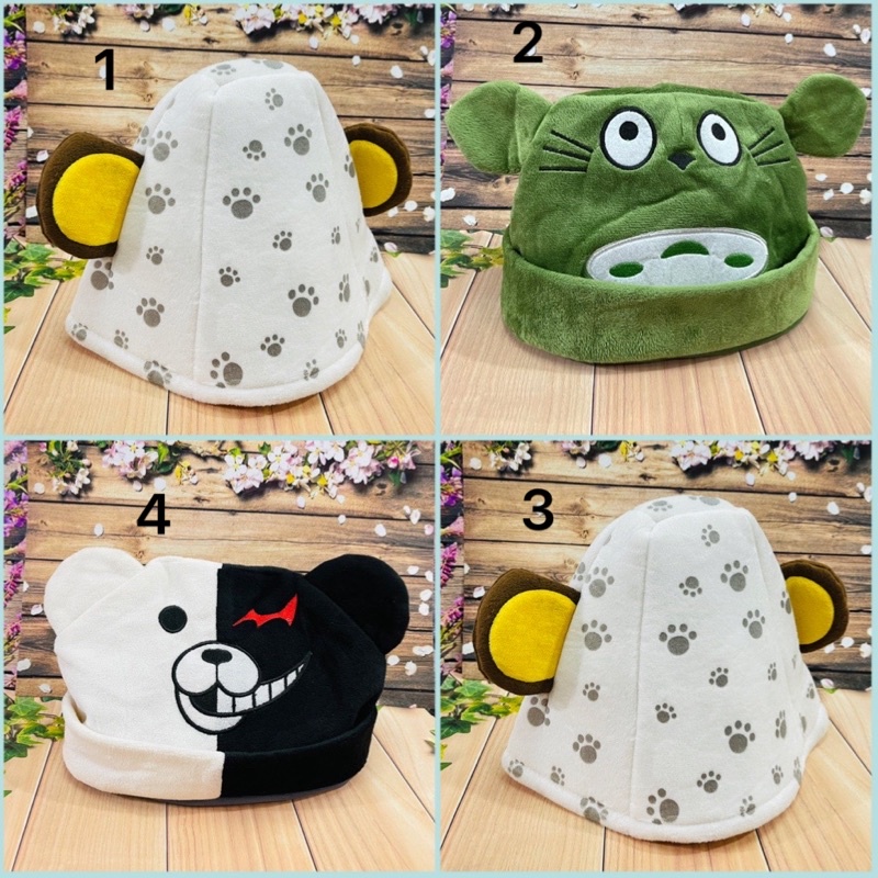 mũ gấu anime cosplay mũ totoro, mũ one piece low , mũ kuma